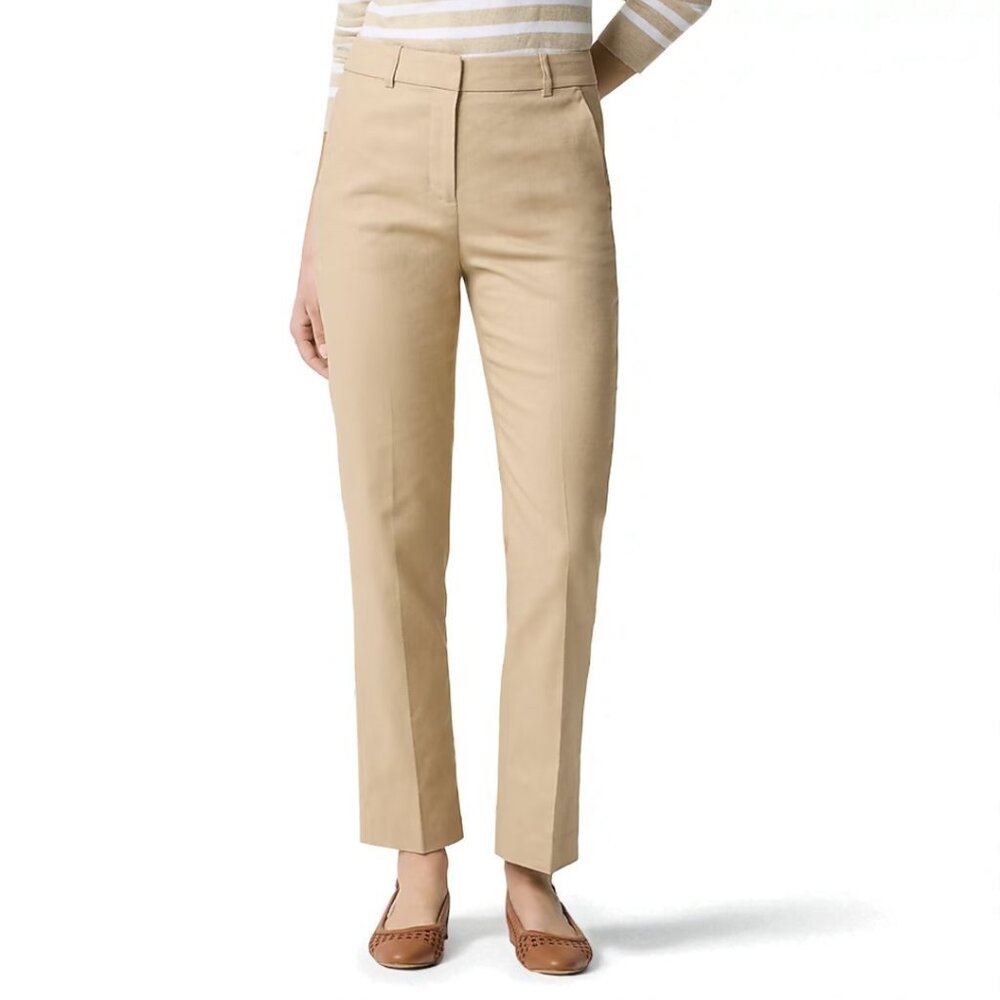 J. Crew Kallie NWT stretch linen-blend straight-leg pant Size 4